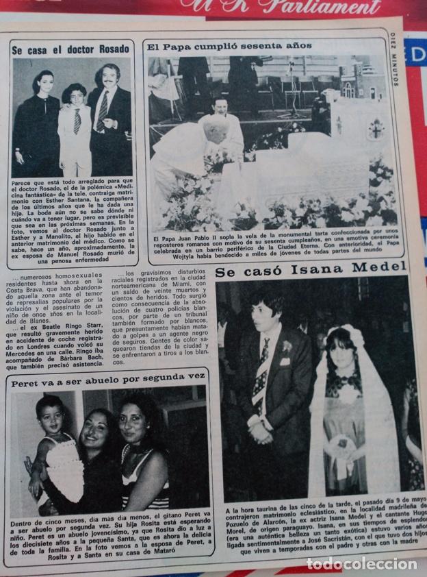 Coleccionismo de Revistas y Peri&oacute;dicos: ISANA MEDEL HUGO MOREL PAPA JUAN PABLO II PERET DOCTOR ROSADO