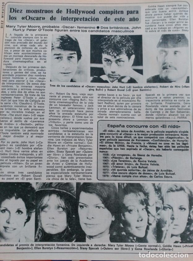 Coleccionismo de Revistas y Peri&oacute;dicos: OSCARS 81 JOHN HURT ROBERT DE NIRO DUVAL SISSY SPACEK GENA ROWLANDS GOLDIE HAWN