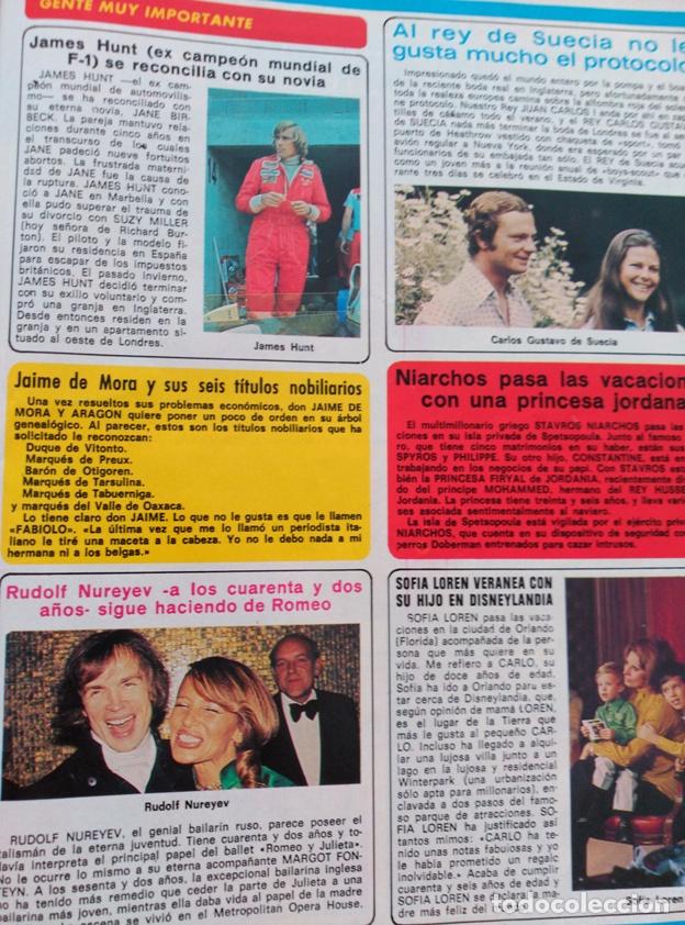 Sammeln von Zeitschriften und Zeitungen: JAMES HUNT RUDOLF NUREYEV SOFIA LOREN GUSTAVO DE SUECIA