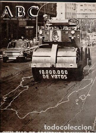 Coleccionismo de revistas y peri&oacute;dicos: ABC, 11 de marzo de 1983. 10 millones de votos