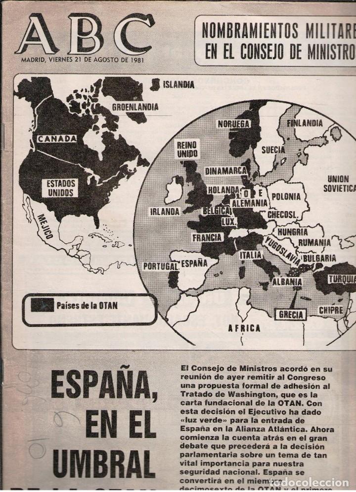 Collection Magazines and Newspapers: ABC, 21 de agosto de 1981. Espa&ntilde;a en el umbral de la OTAN