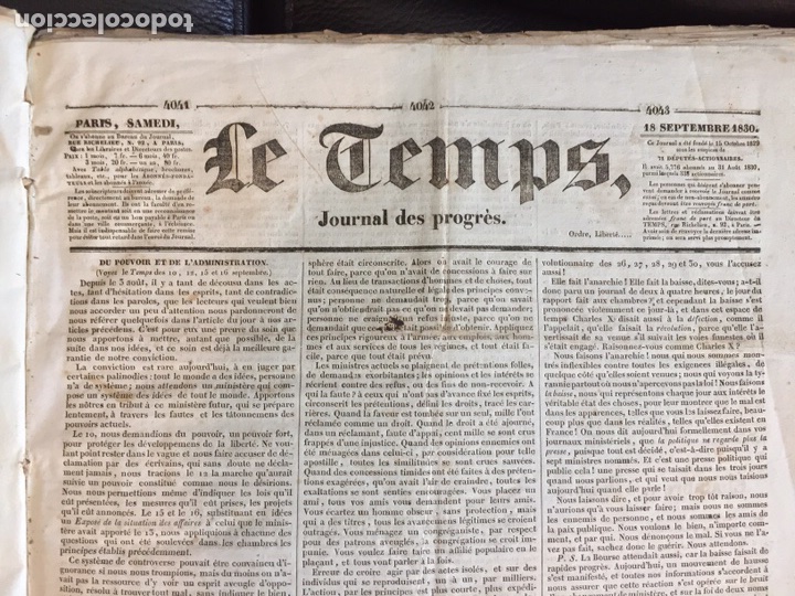Collection Magazines and Newspapers: LE TEMPS JOURNAL DES PROGRES 1830 PERIODICO FRANCIA S XIX 70 NUMEROS ENCUADERNADOS