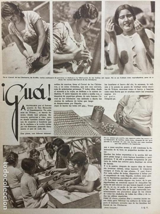 Colecionismo de Revistas e Jornais: TRIANA CORRAL DE LOS CH&Iacute;CHAROS  BOLITAS DEL GUA .REVISTA A&Ntilde;O 1934