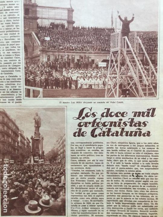 Colecionismo de Revistas e Jornais: ORFEO C&Aacute;TALA LLUIS MILLET CLAVE BARRIADA DEL CARMELO MISS AFICI&Oacute;N DE CATALUNYA 1933