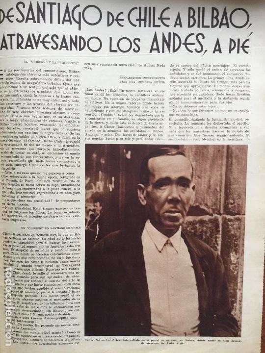 Colecionismo de Revistas e Jornais: CHIRENE BILBAO DE SANTIAGO DE CHILE A BILBAO A PIE.CESAR GOICOECHEA ALDAY.REVISTA A&Ntilde;O 1935