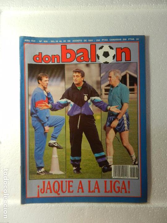Collezionismo di Riviste e Giornali: REVISTA DON BAL&Oacute;N A&Ntilde;O XVI N&ordm; 826 AGOSTO 1991. DONATO CADA D&Iacute;A MAS ESPA&Ntilde;OL. REAL OVIEDO CARLOS.