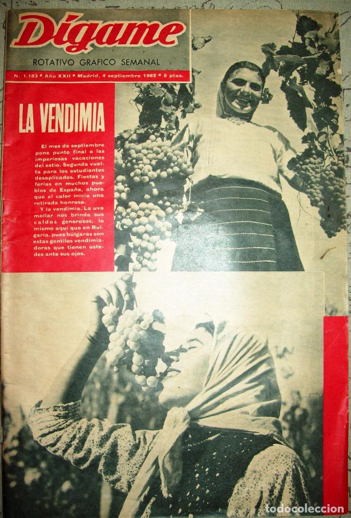 Collezionismo di Riviste e Giornali: D&Iacute;GAME 1183: LA VENDIMIA &ndash; ORTIZ ALFAU &ndash; MARTA BREY &ndash; LOLO Y LITA LANNEGRAND &ndash; MISS IN CHEN. 1962