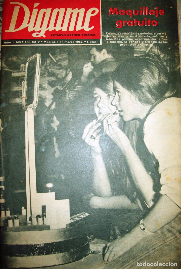 Collezionismo di Riviste e Giornali: D&Iacute;GAME 1209: DOLORES VARGAS &lsquo; LA TERREMOTO&rsquo; ; SARITA MONTIEL ; MIGUEL MIHURA ; ANTOINE NISAS. 1963