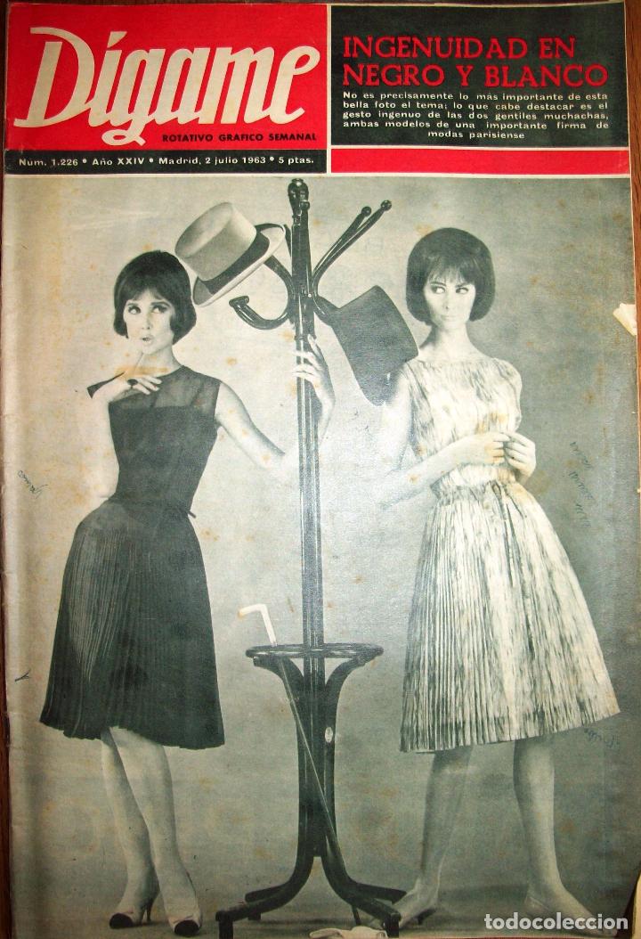 Colecionismo de Revistas e Jornais: D&Iacute;GAME 1226: ALBERTO INSUA &ndash; GRAHAM HILL &ndash; &Aacute;NGELA BRAVO &ndash; MAT&Iacute;AS PRATS (BIOGRAF&Iacute;A). 1963