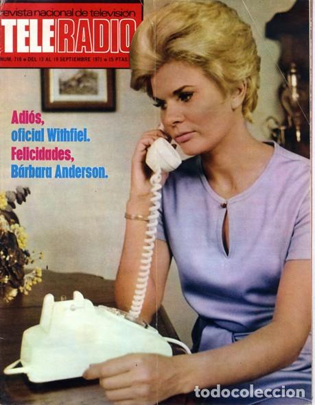 Collectionnisme de Revues et Journaux: Teleradio. Revista Tele Radio n. 716. 13/09/1971. B&aacute;rbara Anderson.