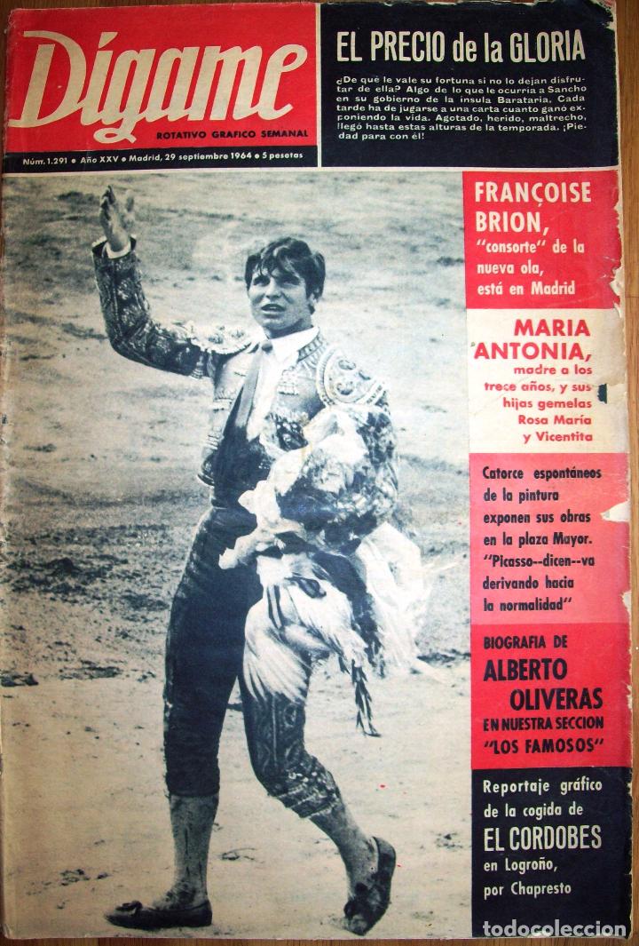 Colecionismo de Revistas e Jornais: D&Iacute;GAME 1291: CASSEN &ndash; EL CORDOB&Eacute;S ; PAQUIRRI ; LOS MEJORES MAGOS DEL MUNDO. 1964