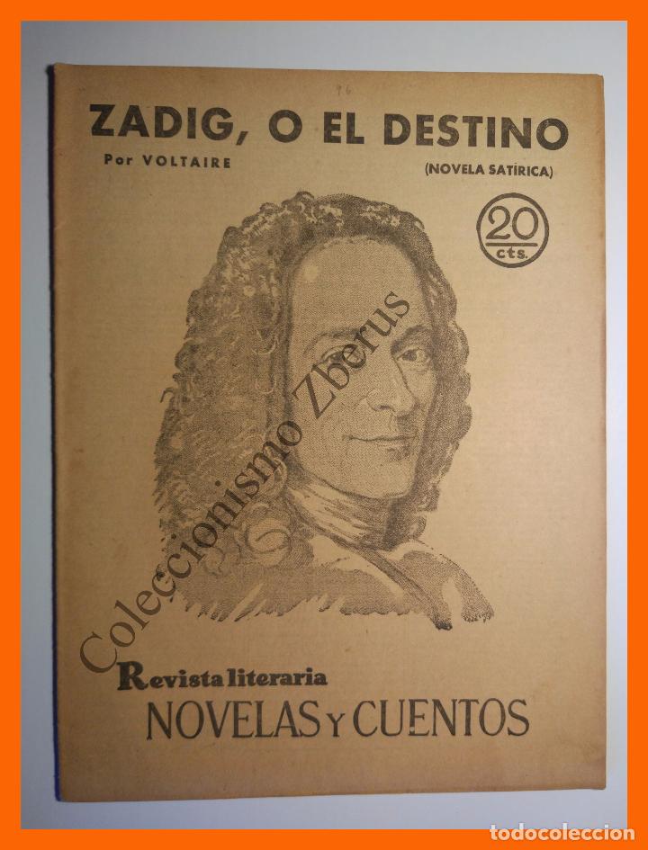 Coleccionismo de Revistas y Peri&oacute;dicos: Zadic, o el Destino - Voltaire - Revista Literaria Novelas y Cuentos