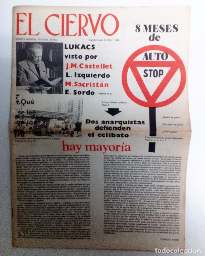 Sammeln von Zeitschriften und Zeitungen: EL CIERVO REVISTA N&ordm; 210-211 (1971) LUKACS-AUTOSTOP-ANARQUISTAS Y CELIBATO-SOCIALISMO E IGLESIA