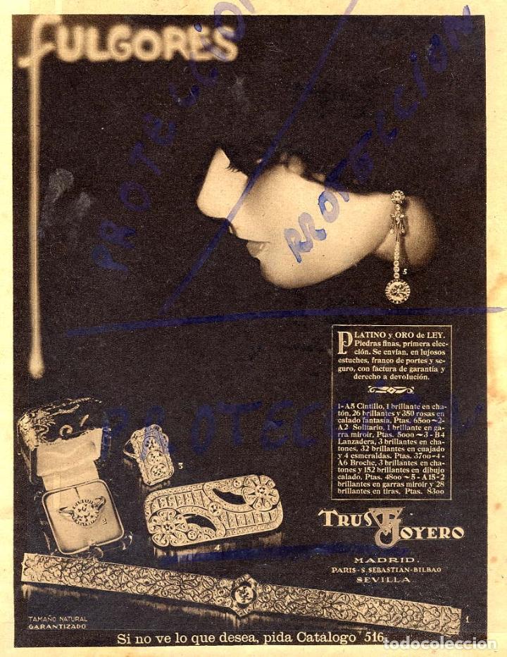 Coleccionismo de Revistas y Peri&oacute;dicos: TRUST JOYEROS 1930 FULGORES HOJA REVISTA