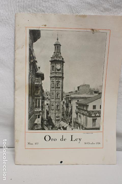 Collection Magazines and Newspapers: REVISTA ILUSTRADA ORO DE LEY N&ordm; 277, VALENCIA, OCTUBRE 1926