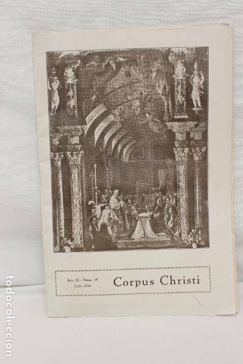 Coleccionismo de revistas y peri&oacute;dicos: REVISTA CORPUS CHRISTI, N&ordm; 19 VALENCIA JULIO 1926