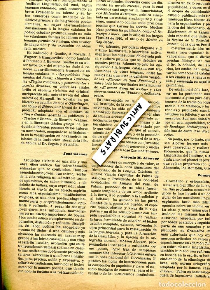 Sammeln von Zeitschriften und Zeitungen: REVISTA CATALU&Ntilde;A 1911 POMPEU FABRA JOSEP CARNER ANSELM M. ALCOVER LLUIS SAGALA FEDERIC CLASCAR GUIME