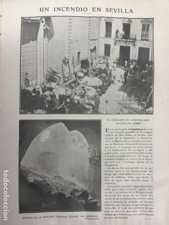 Collection Magazines and Newspapers: INCENDI&Oacute; EN SEVILLA .SAN PABLO GOBIERNO CIVIL.HOJA REVISTA A&Ntilde;O 1906