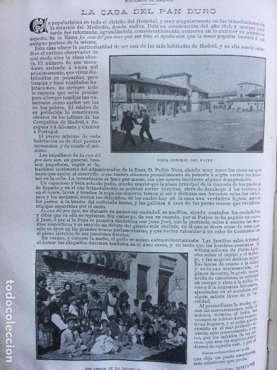 Coleccionismo de revistas y peri&oacute;dicos: LA CASA DEL PAN DURO.RINCONES DE MADRID.HOJA REVISTA A&Ntilde;O 906