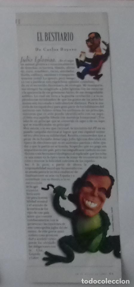 Coleccionismo de Revistas y Peri&oacute;dicos: JULIO IGLESIAS EN RECORTE (RP83) MEDIA P&Aacute;GINA LA REVISTA DE EL MUNDO DE 24 MARZO 1996