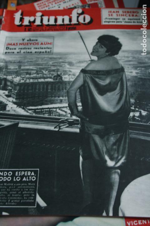 Coleccionismo de revistas y peri&oacute;dicos: TRIUNFO  MARY SAMPERE SARA MONTIEL  JEAN SEBERG  1959