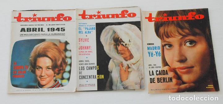 Coleccionismo de Revistas y Peri&oacute;dicos: LOTE TRIUNFO 1965- ABRIL 1945,MES DECISIVO -CAMPOS DE CONCENTRACION - CAIDA DE BERLIN Y MADRID YE-YE