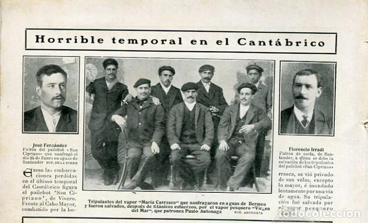 Coleccionismo de Revistas y Peri&oacute;dicos: REVISTA 1910 DIRIGIBLE ORIHUELA VAPOR MARIA CARRASCO DE BERMEO LOS ROMANCEROS TUNA GIJONESA GIJON
