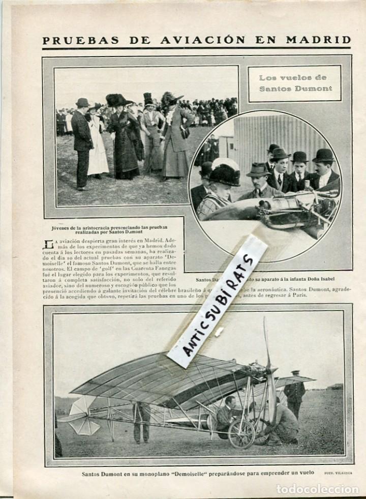 Coleccionismo de revistas y peri&oacute;dicos: REVISTA  1910 AVIACION AVION EN MADRID DUMONT VENTA DEL CUADRO LA VENUS DEL ESPEJO DE VELAZQUEZ