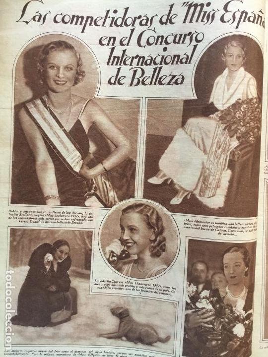 Coleccionismo de revistas y peri&oacute;dicos: LAS COMPETIDORAS DE MISS ESPA&Ntilde;A EN EL CONCURSO INTERNACIONAL DE BELLEZA REVISTA A&Ntilde;O 1932