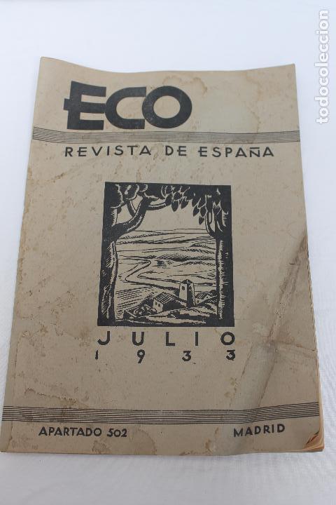 Collezionismo di Riviste e Giornali: ECO REVISTA DE ESPA&Ntilde;A, A&Ntilde;O I, NUMERO 11, JULIO 1933, REPUBLICA
