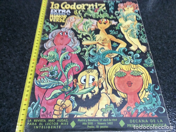 Coleccionismo de Revistas y Peri&oacute;dicos: LA CODORNIZ 1432 , EXTRA HUMOR VERDE ( HUMOR )