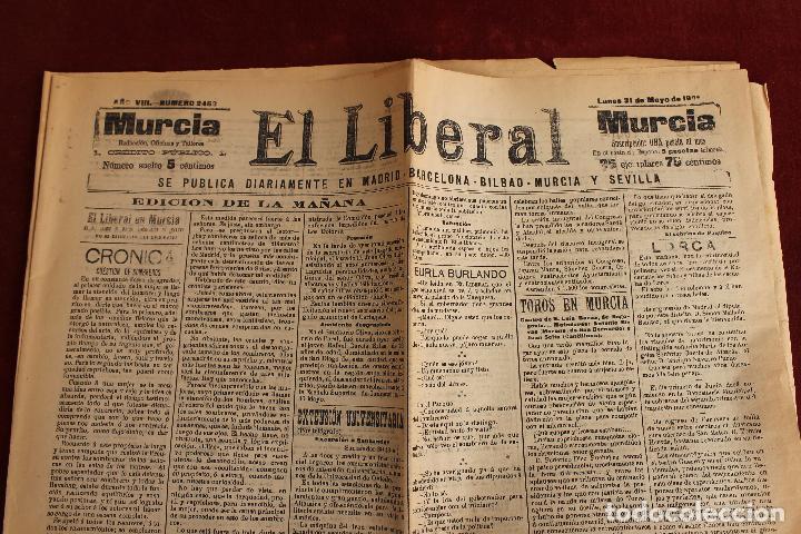 Collection Magazines and Newspapers: DIARIO EL LIBERAL N&ordm; 2469, MURCIA 1909, 31 DE MAYO