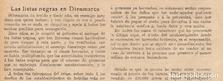Colecionismo de Revistas e Jornais: Las listas negras en  Dinamarca - 1916