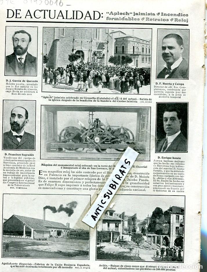Sammeln von Zeitschriften und Zeitungen: REVISTA A&Ntilde;O 1910 GIRONELLA  FABRICA DE LA UNION RESINERA ESPA&Ntilde;OLA EN AGUILAFUERTE SEGOVIA
