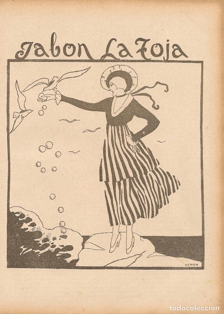 Coleccionismo de revistas y peri&oacute;dicos: Publicidad jab&oacute;n La Toja / dibujo de Ochoa   - 1916