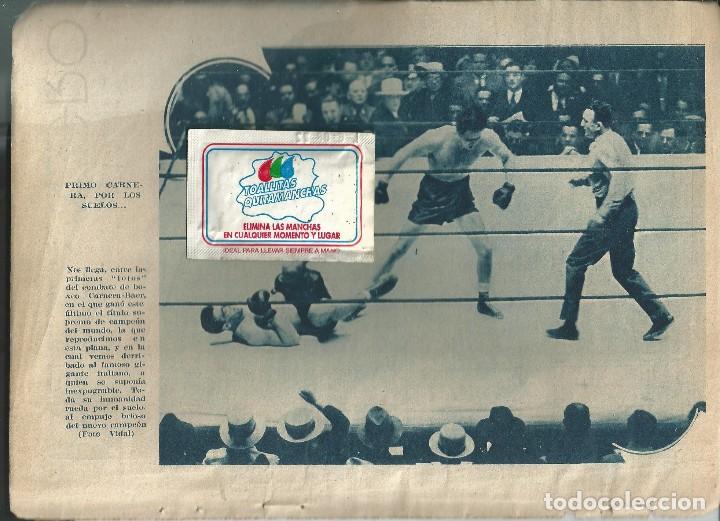 Sammeln von Zeitschriften und Zeitungen: BYN JUN 1934. BOXEO PRIMO CARNERO POR LOS SUELOS PORTADILLA NOTICIARIO GRAFIACO
