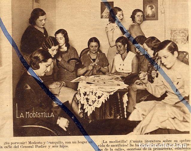 Collezionismo di Riviste e Giornali: LA MUJER Y EL TRABAJO 1934 LAS MODISTILLAS  RETAL HOJA REVISTA