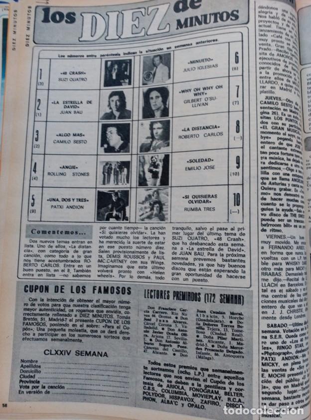 Coleccionismo de Revistas y Peri&oacute;dicos: RUMBA TRES JULIO IGLESIAS PATXI ANDION ROLLING STONES JUAN BAU SUZI QUATRO EMILIO JOSE ROBERTO CARLO