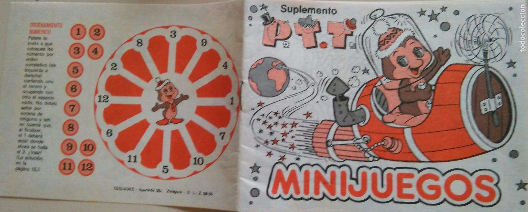 Coleccionismo de Revistas y Peri&oacute;dicos: minijuegos petete ptt p.t.t. suplemento edelvives 1984 - buen estado juegos y soluciones - educativo