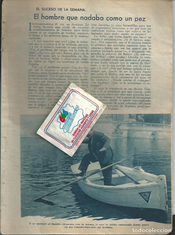Sammeln von Zeitschriften und Zeitungen: BYN JUN 1934. LEANDRO BLANCO  EL  HOMBRE QUE NADABA COMO UN PEZ ESTANQUE PARQUE RETIRO