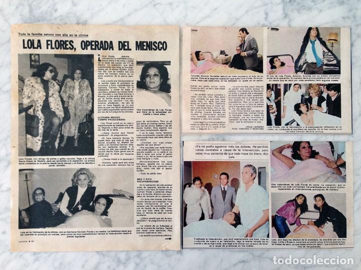 Coleccionismo de revistas y peri&oacute;dicos: REPORTAJE - LOLA FLORES - 1980