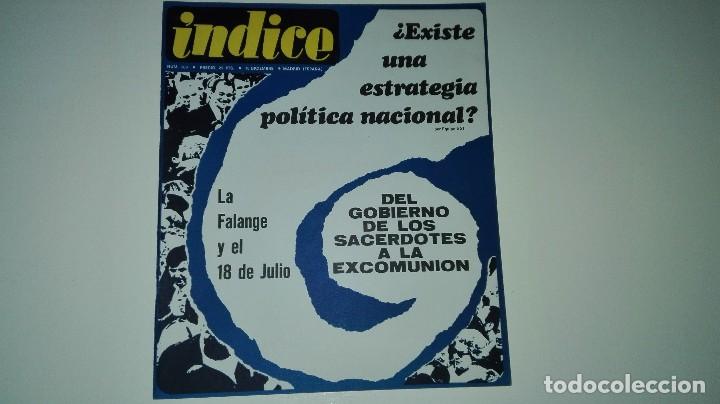 Sammeln von Zeitschriften und Zeitungen: Revista &Iacute;ndice n&uacute;m. 260 Diciembre 1969 La Falange y el 18 de julio. Gobierno sacerdotes excomuni&oacute;n