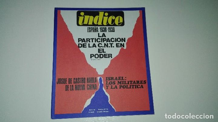Collectionnisme de Revues et Journaux: Revista &Iacute;ndice n&uacute;m. 261 Enero 1970 CNT en el poder. La nueva China. Israel: militares/pol&iacute;tica