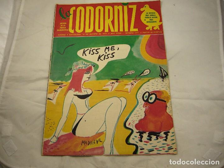 Coleccionismo de Revistas y Peri&oacute;dicos: REVISTA LA CODORNIZ N&ordm; 1691 18 DE AGOSTO DE 1974