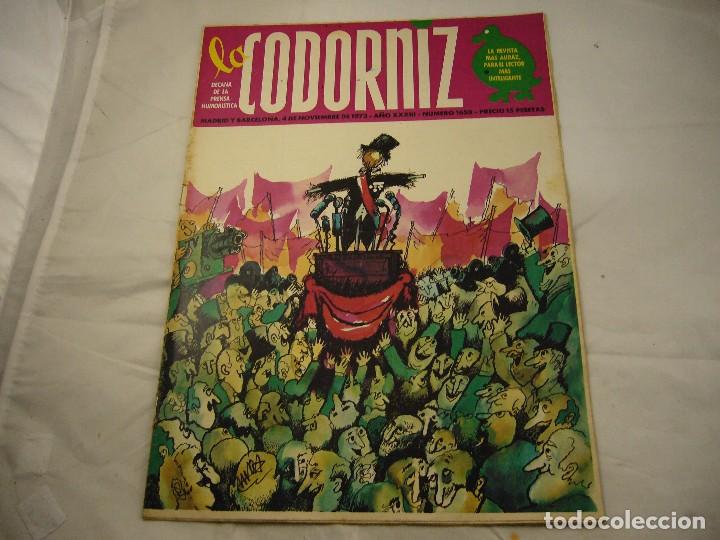 Coleccionismo de Revistas y Peri&oacute;dicos: REVISTA LA CODORNIZ N&ordm; 1650 4 DE NOVIEMBRE 1973