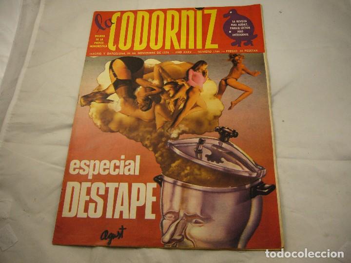 Coleccionismo de Revistas y Peri&oacute;dicos: REVISTA LA CODORNIZ 30 DE NOVIEMBRE DE 1975 NUMERO 1745