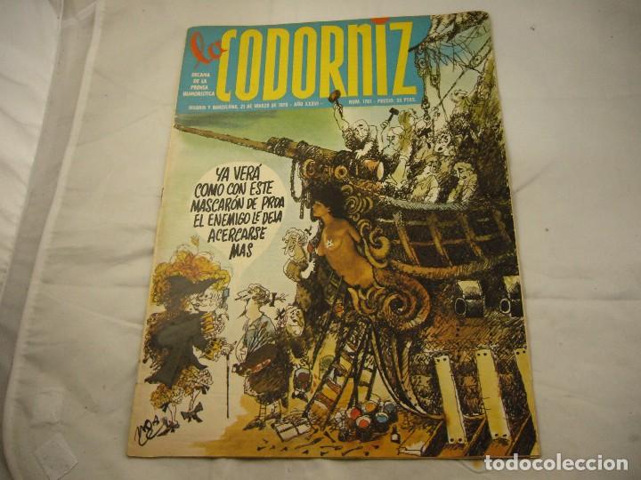 Coleccionismo de Revistas y Peri&oacute;dicos: REVISTA LA CODORNIZ N&ordm; 1761 21 DE MARZO 1976