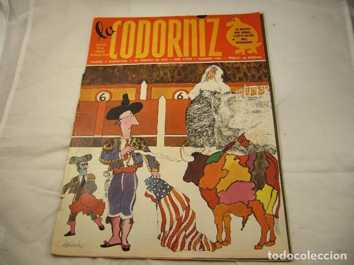 Coleccionismo de Revistas y Peri&oacute;dicos: REVISTA LA CODORNIZ N&ordm; 1754 1 DE FEBRERO 1976