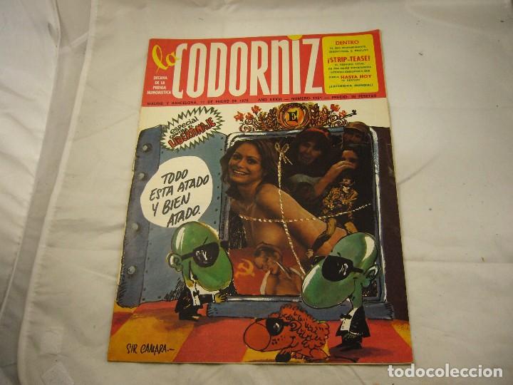 Coleccionismo de Revistas y Peri&oacute;dicos: REVISTA LA CODORNIZ N&ordm; 1751 11 DE ENERO 1976