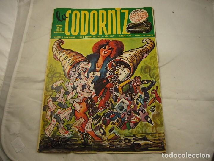Coleccionismo de Revistas y Peri&oacute;dicos: REVISTA LA CODORNIZ 21 DE DICIEMBRE DE 1975 NUMERO 1748
